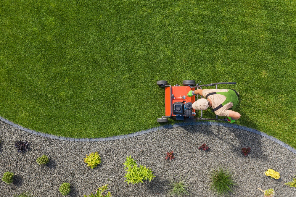 A man doing landscape gardening